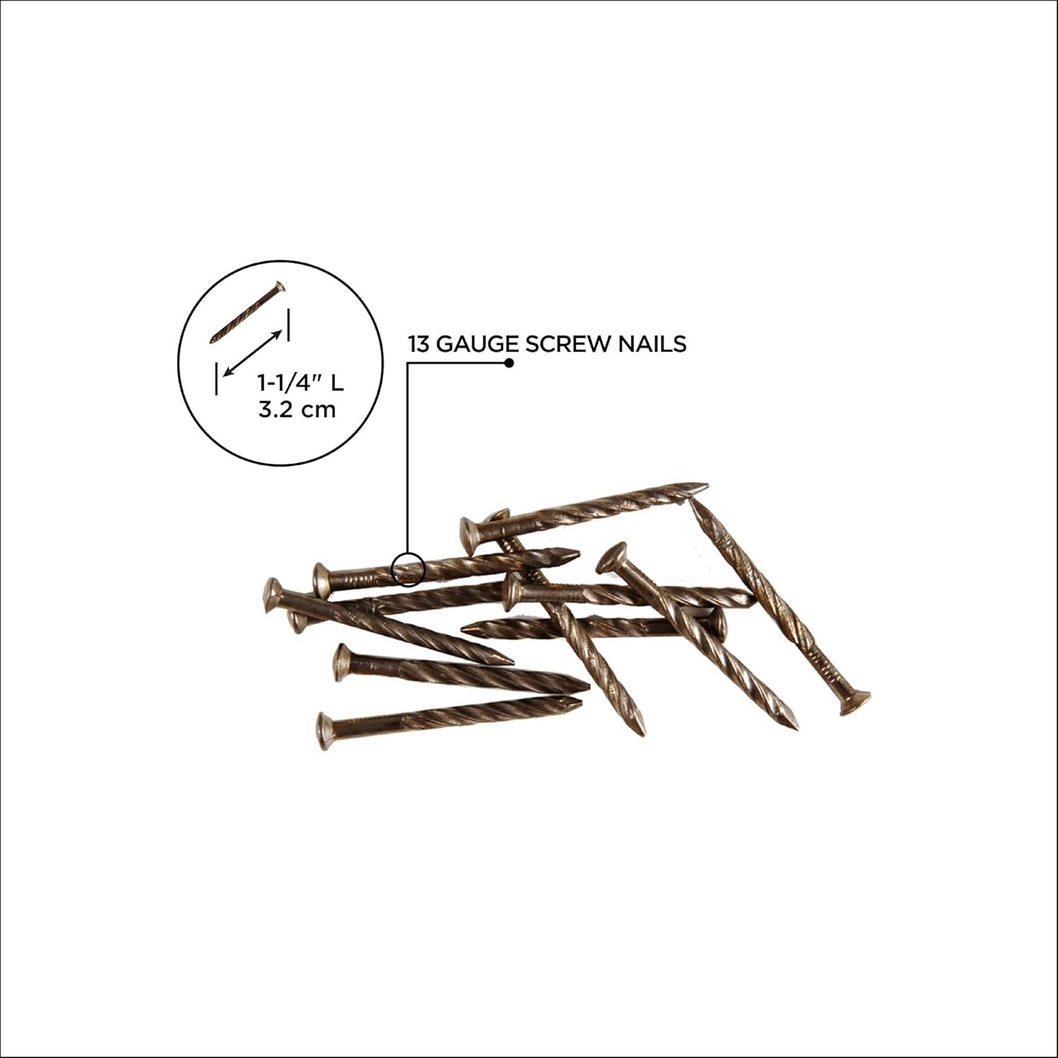 M-D Building Products 91194 1-1/4-Inch Screw Nails for Carpet Metal, Pewter
