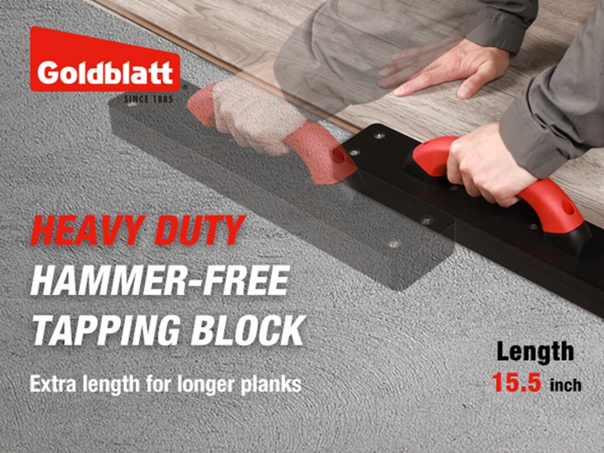 Goldblatt Tapping Block for Vinyl Plank Flooring Heavy Duty Hammer-Free 9″Handle
