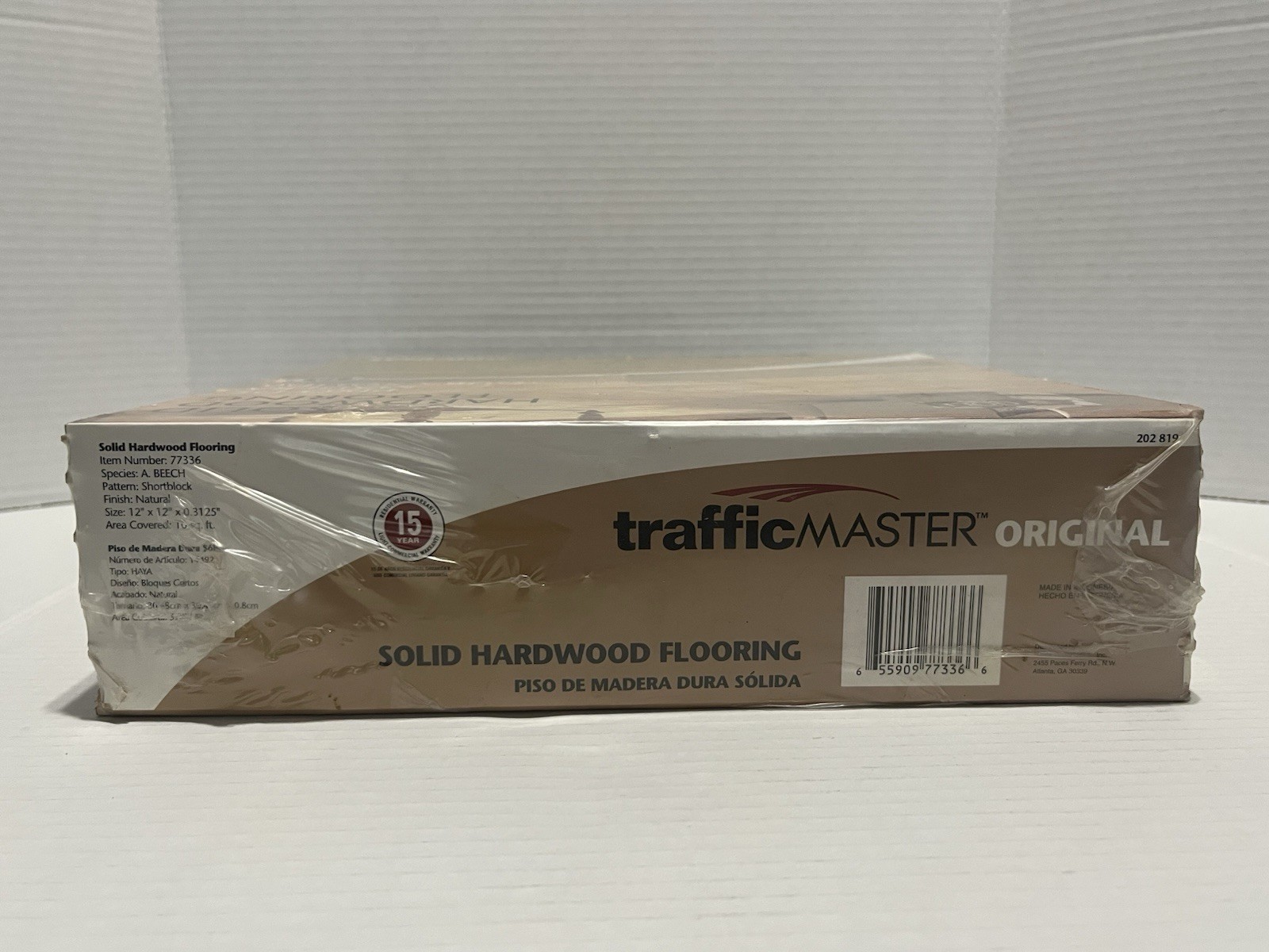 TRAFFIC MASTER Hardwood 12x12x.3125″ Floor Tiles 10 Sq. Ft. A.Beech #77336 – NEW