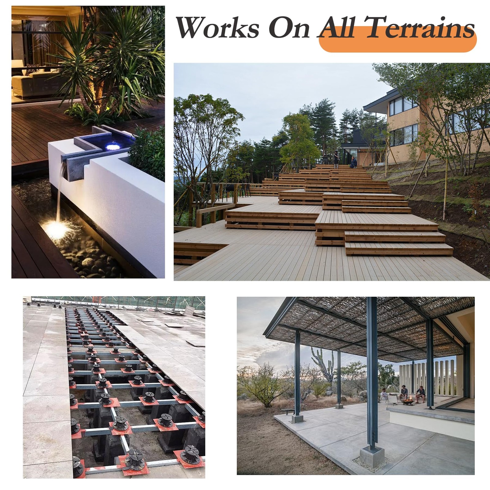 30 PCS Adjustable Deck Support Deck Blocks Plastic Pedestal Paver,