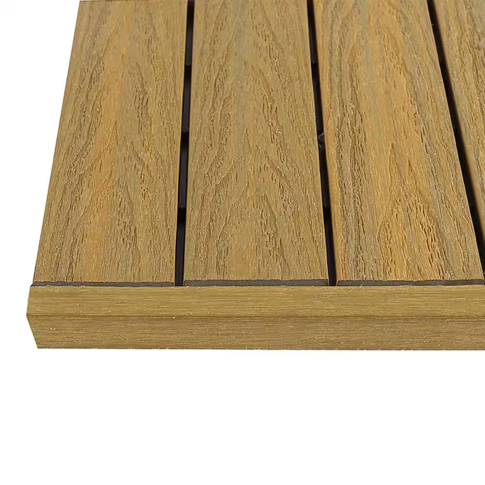 1/12 Ft. X 1 Ft. Quick Deck Composite Deck Tile Straight Trim in English Oak (4-