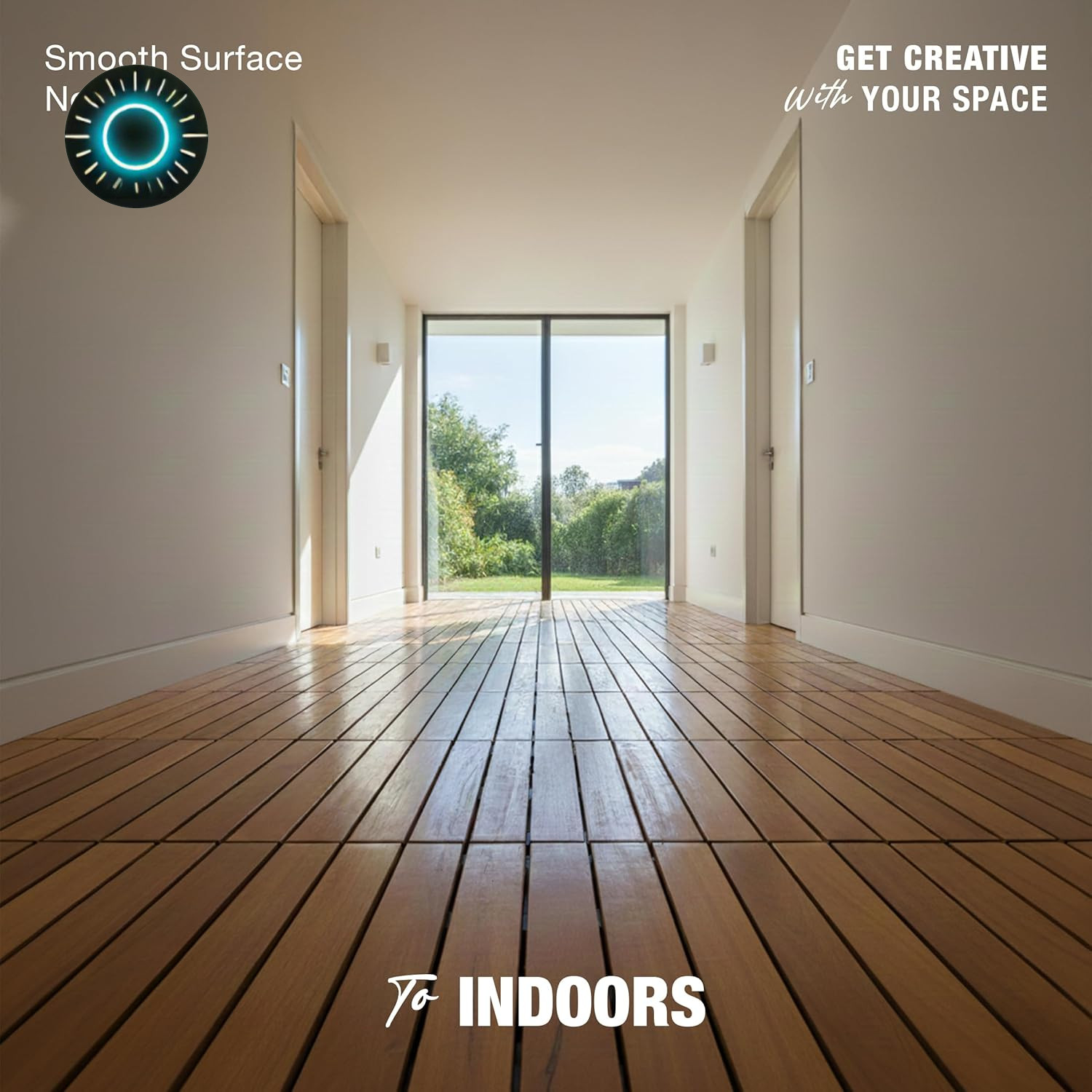 Interlocking Deck Tiles 9 PCS 12″x12″x0.9″ Floor Tiles Waterproof Golden Teak…
