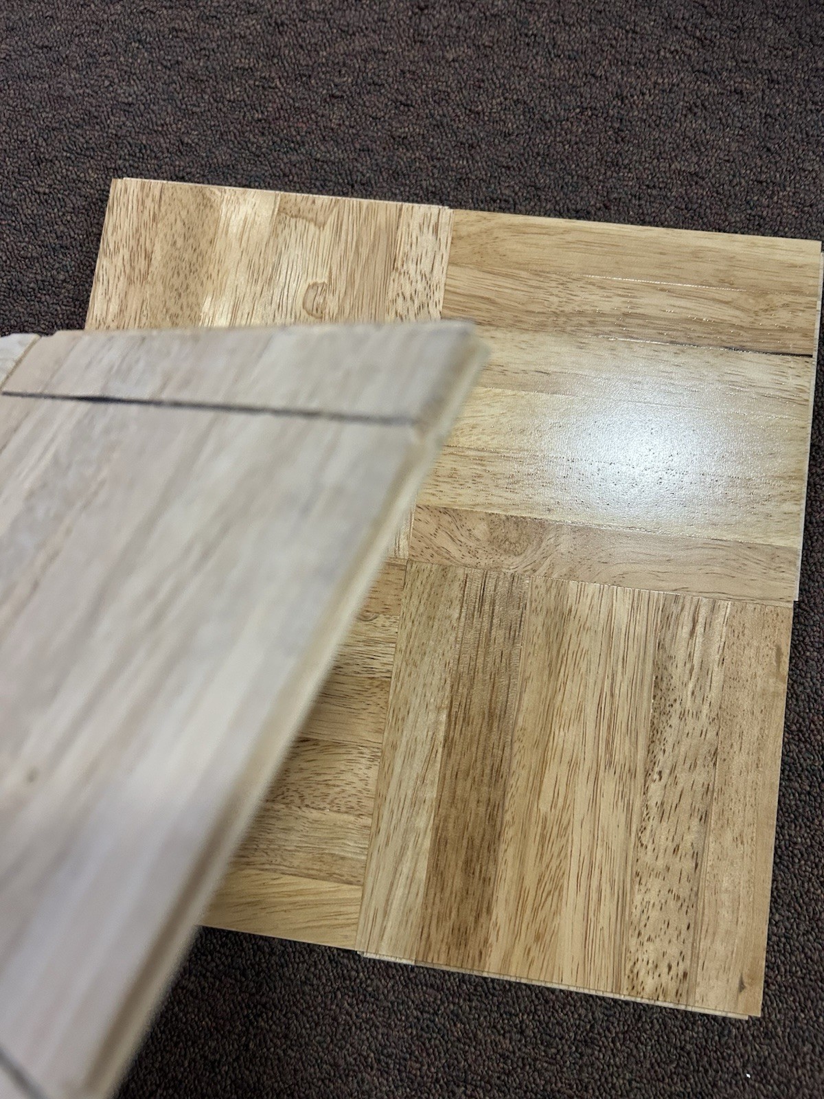 Oakgrain Solid Parquet Hardwood Tile Flooring 6-Finger (10 Tiles/Package) NEW!