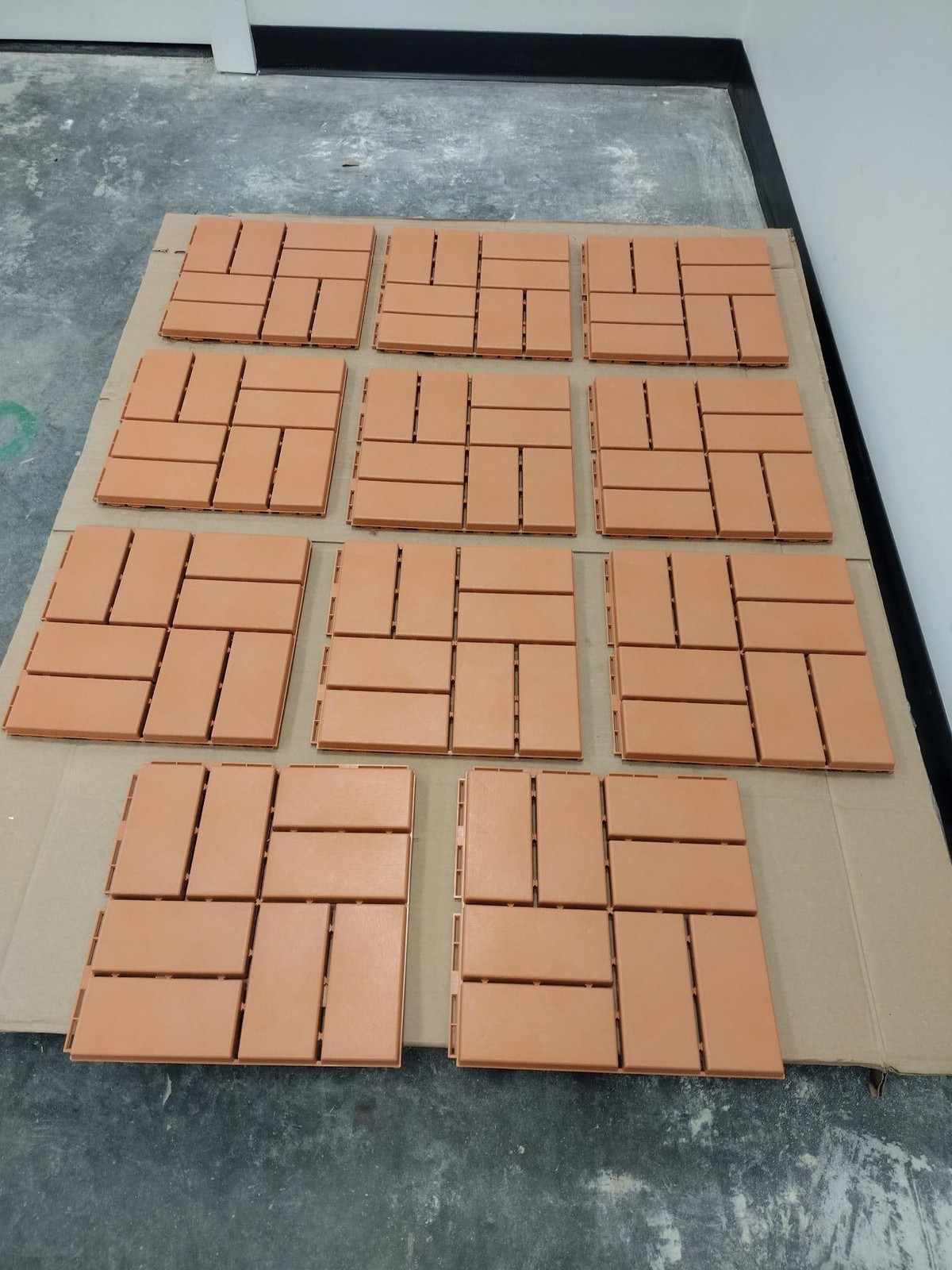 EchoDeck Interlocking Deck Tiles,11 Pack Patio Tiles Outdoor Interlocking All