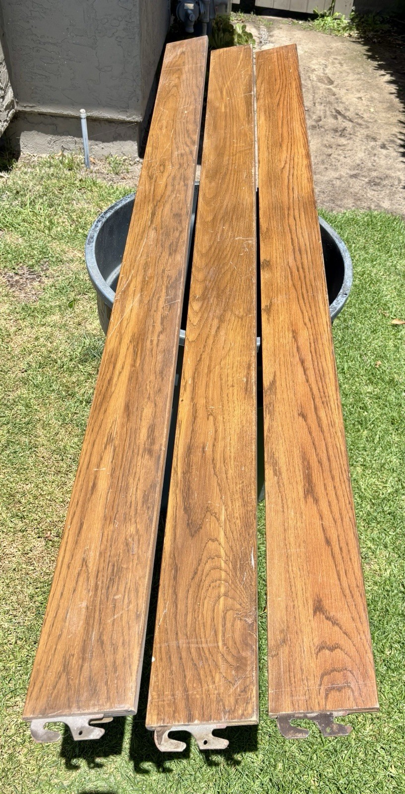VINTAGE OAK PLANKS WOOD BED RAILS PANELING FLOORING