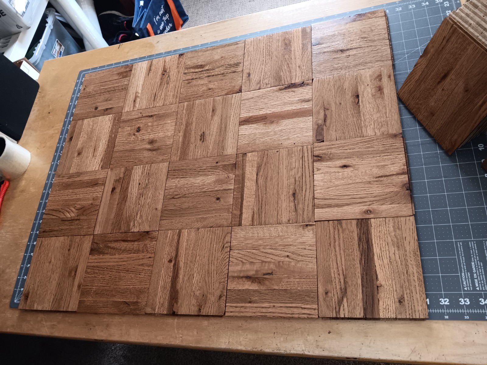 20 pack = 5 square feet COLOR TILE HONEY TAVERN Red Oak Parquet Floor Tiles NEW