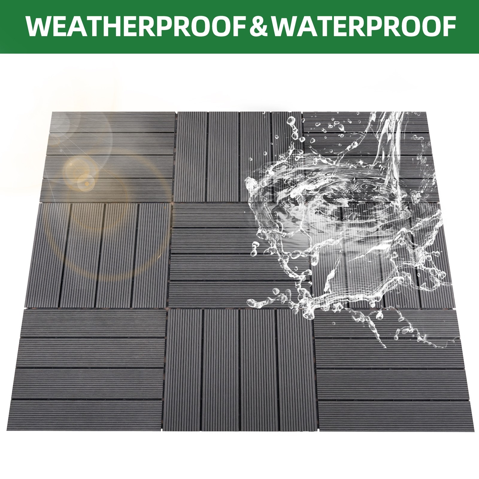 9 PCS 23.4 lb Heavy-Duty Recycled Wood-Plastic Boards, DIY Furniture Making
