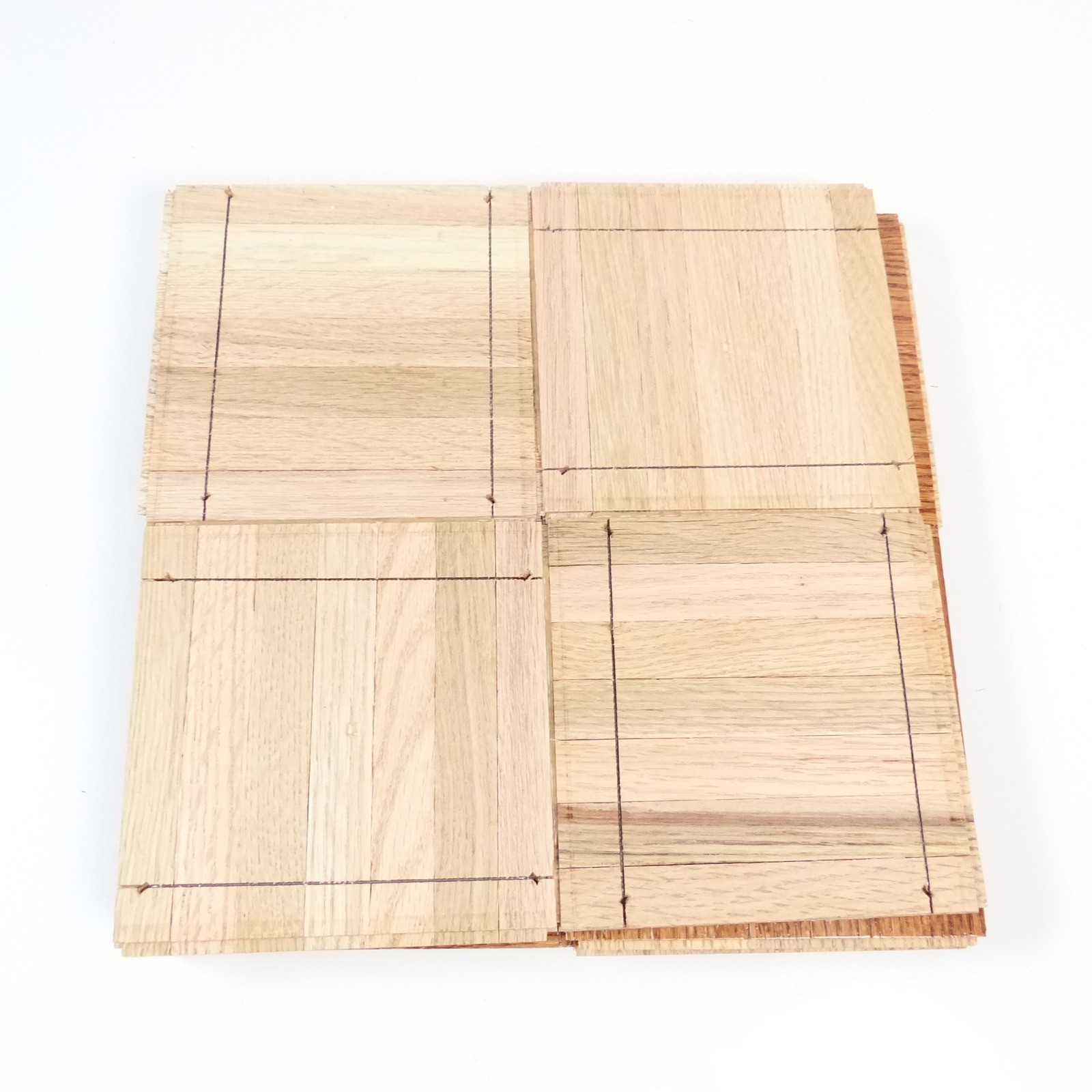 Bruce 6 sq ft (24 pcs ) 6x6x1/4 OAK PARQUET Flooring Tile L141 Natural Prefinish