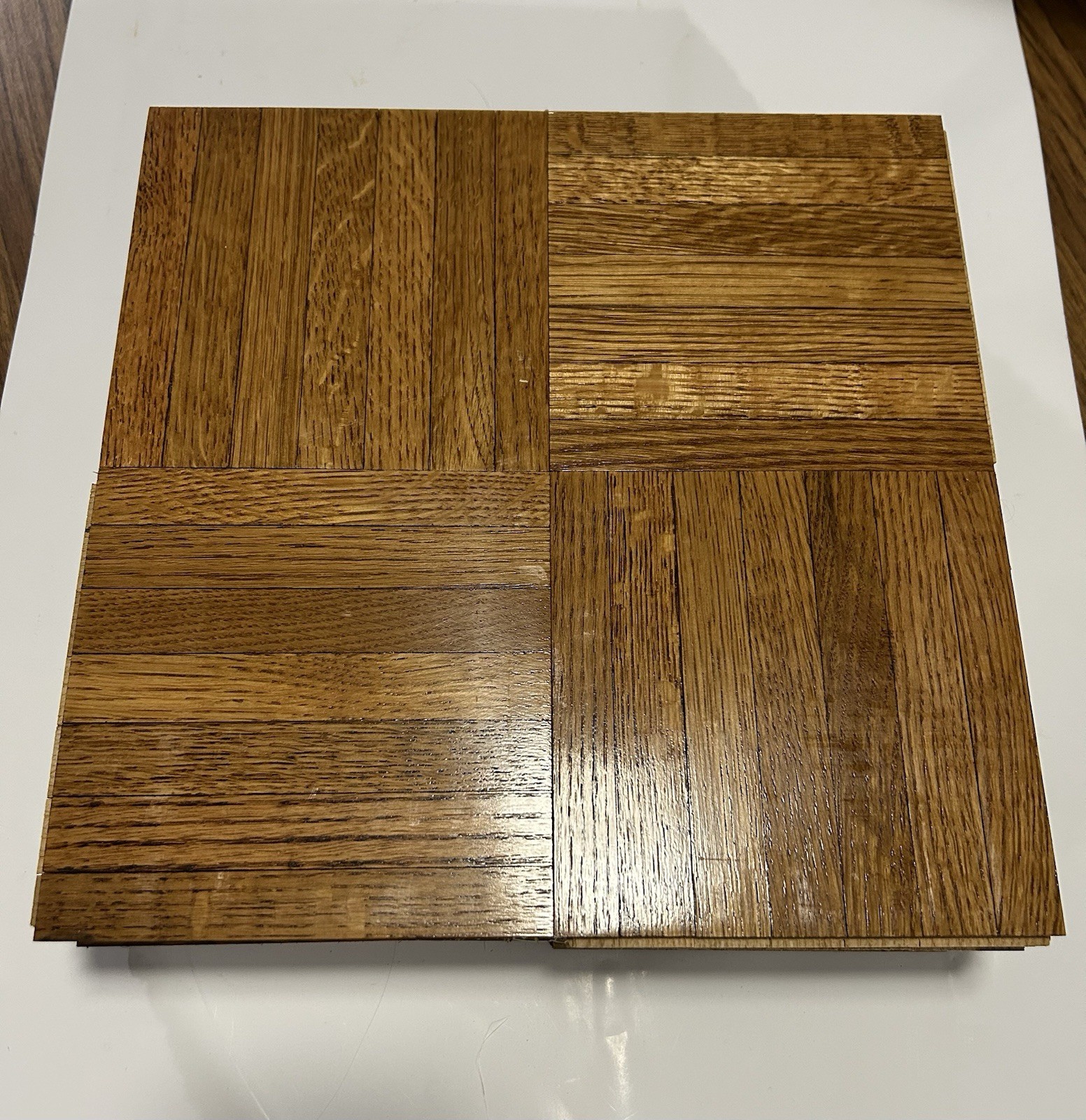 Hartco OAK PARQUET FLOOR: 10 SQ FT 12x12x5/16 HONEY Tiles NEW!