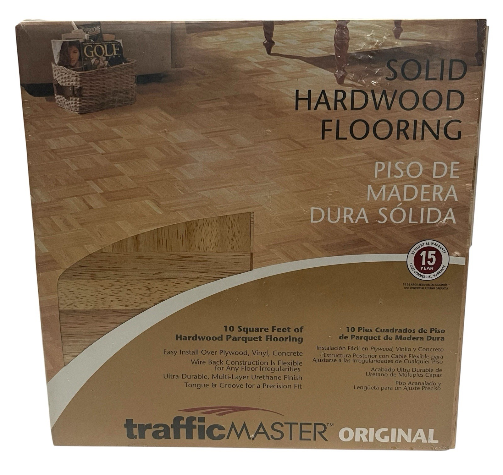 TRAFFIC MASTER Hardwood 12x12x.3125″ Floor Tiles 10 Sq. Ft. A.Beech #77336 – NEW
