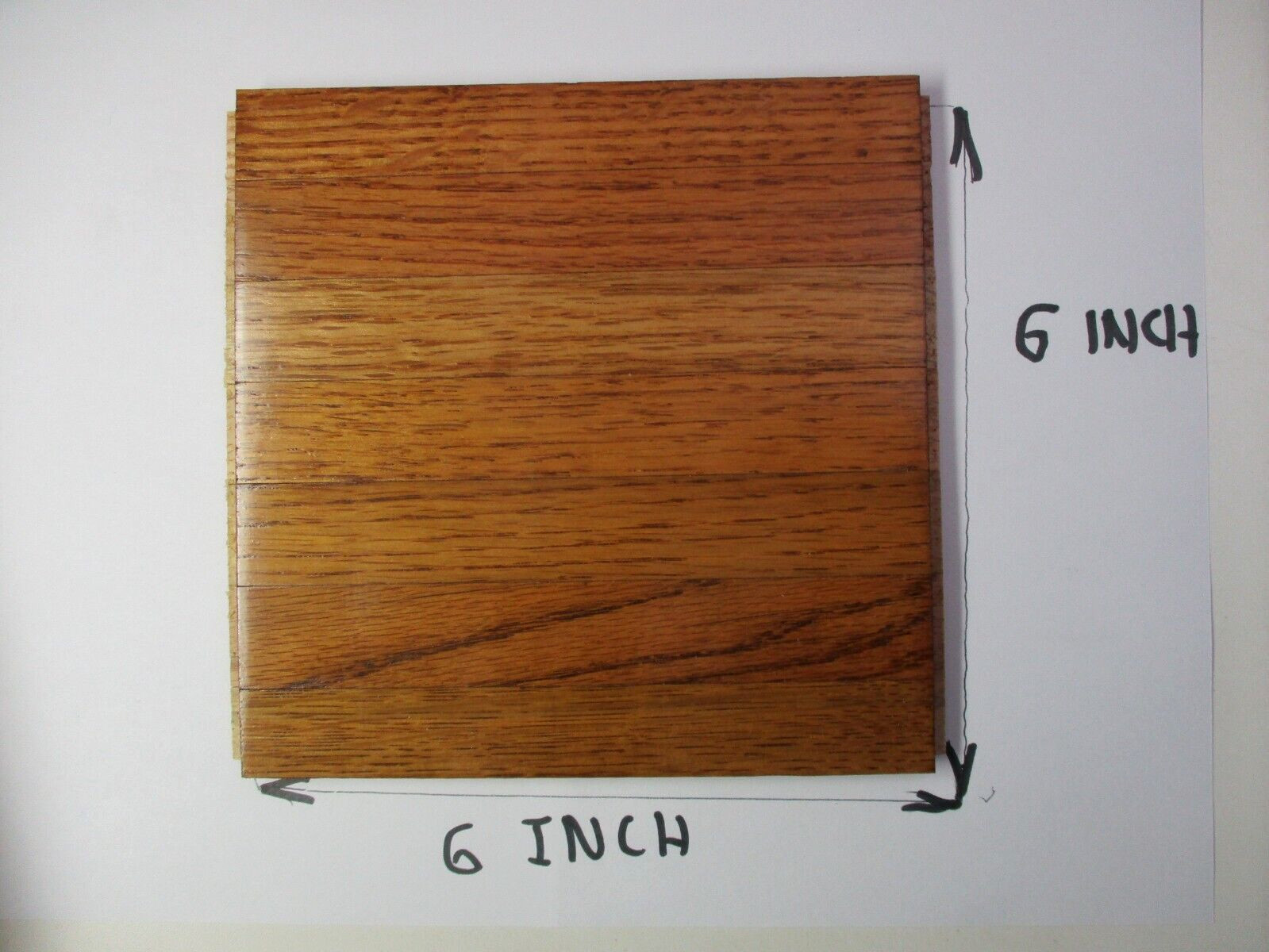 Bruce 6″Sq X5/16″ Chestnut Oak Dark Parquet 7 Finger Strip AHS-101 Wood Flooring
