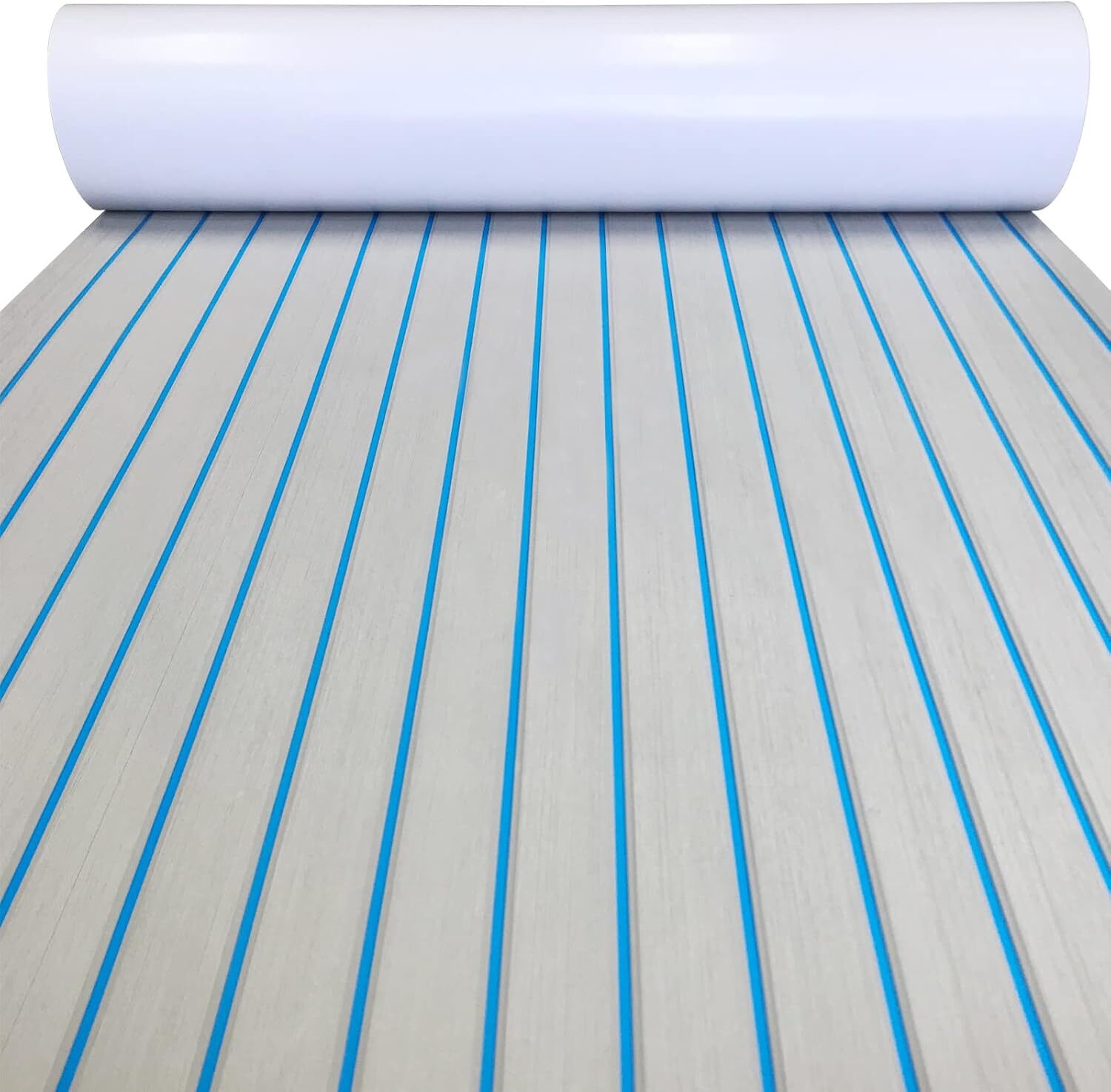 Grey Blue Seam Line Eva Boat Flooring 16X94 Inch Non Slip Deck Mat