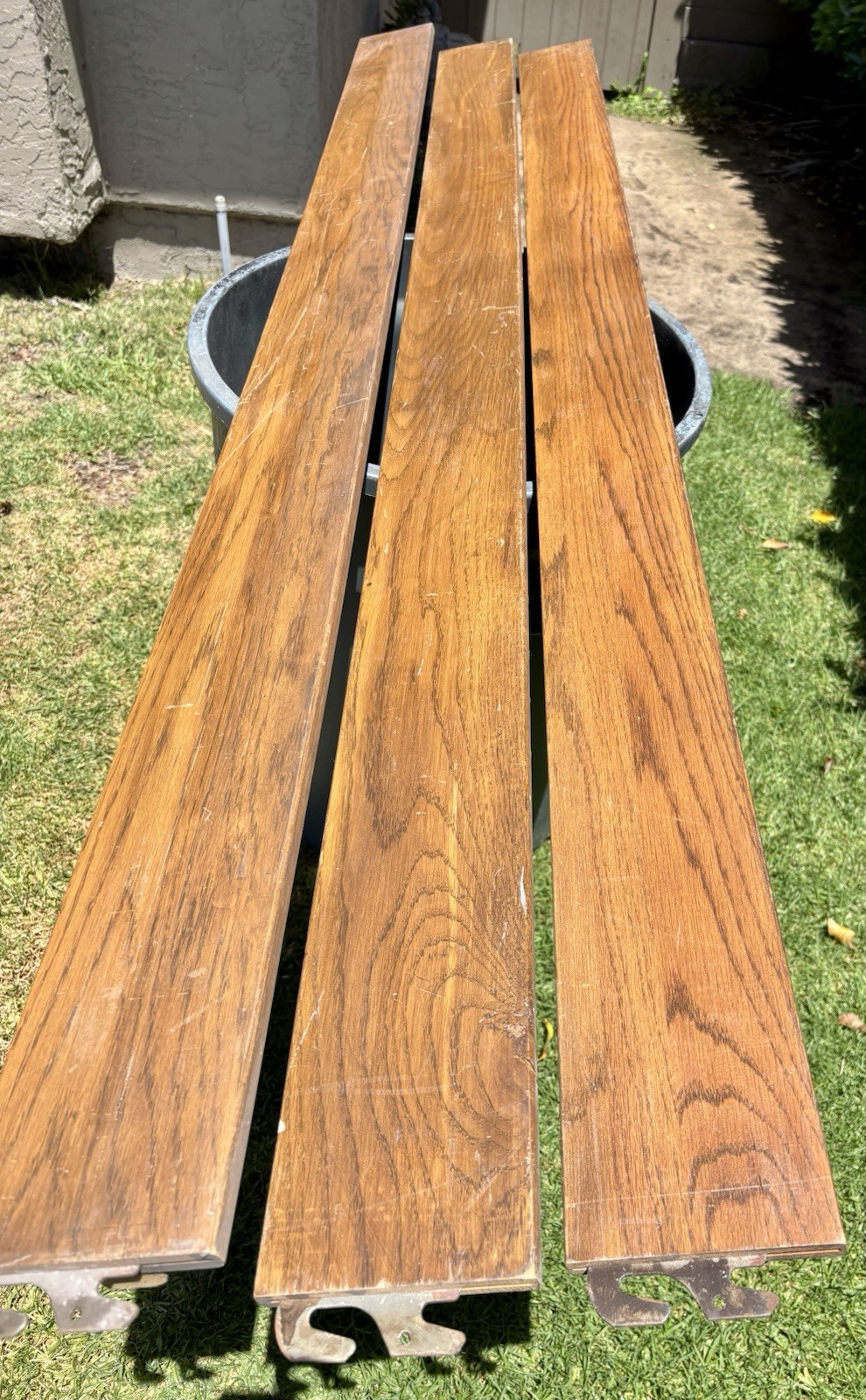 VINTAGE OAK PLANKS WOOD BED RAILS PANELING FLOORING
