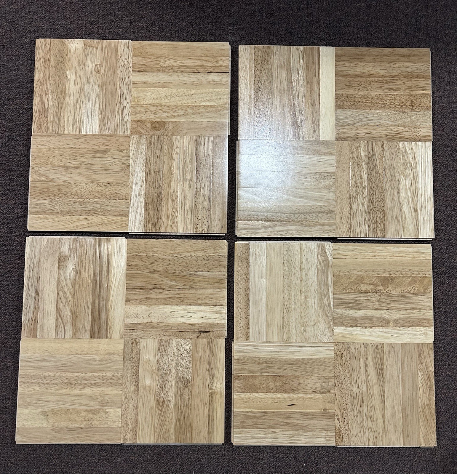 40 Sq Ft Oakgrain Solid Parquet Hardwood Tile 6-Finger (40 Tiles/4 Package) NEW!