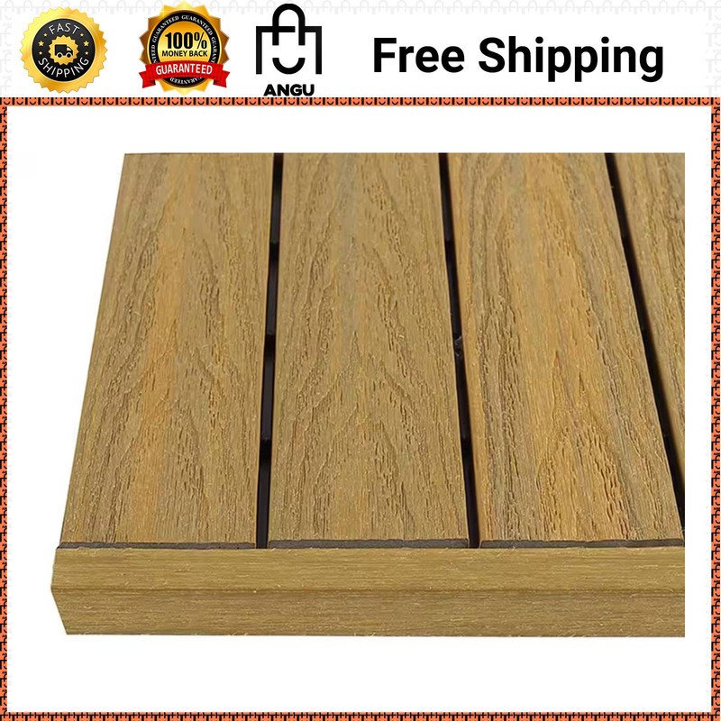 Quick Deck Composite Deck Tile Straight Trim English Oak 4 Pack