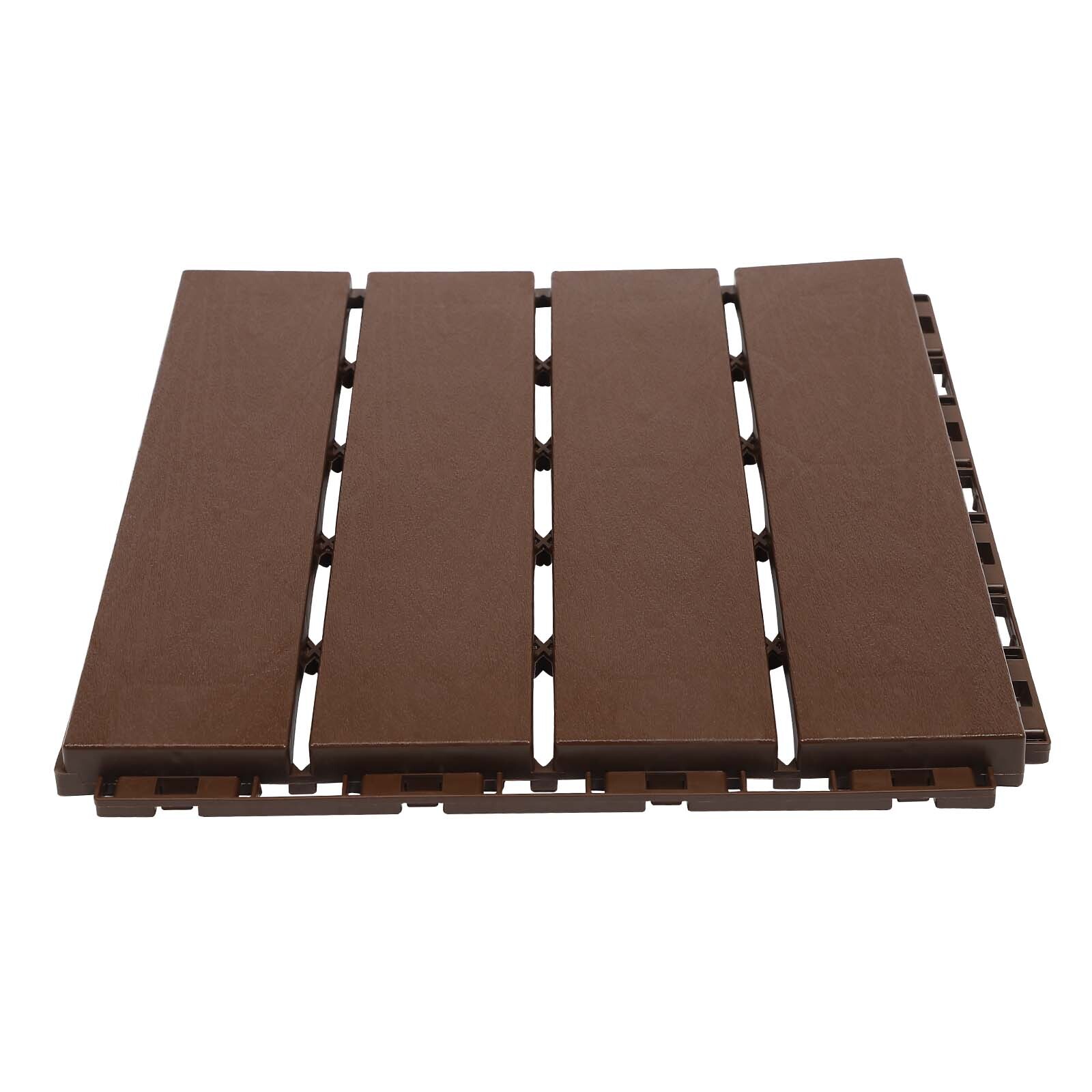 Balcony Flooring 12-Pack Interlocking Deck Tiles 12x12in Floor Tiles Flooring