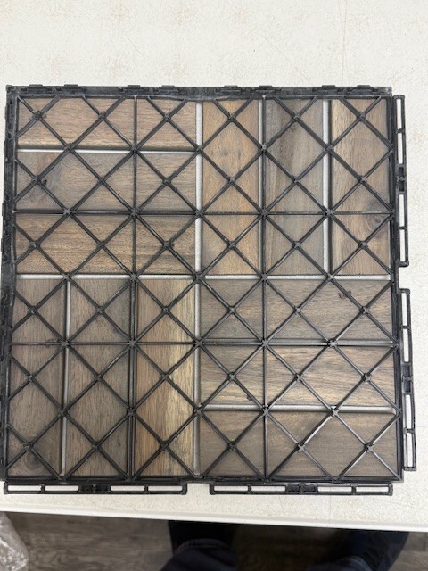 12 in. x 12 in. Wood Flooring Tiles Indoor Outdoor Patio Garden Deck 10pcs