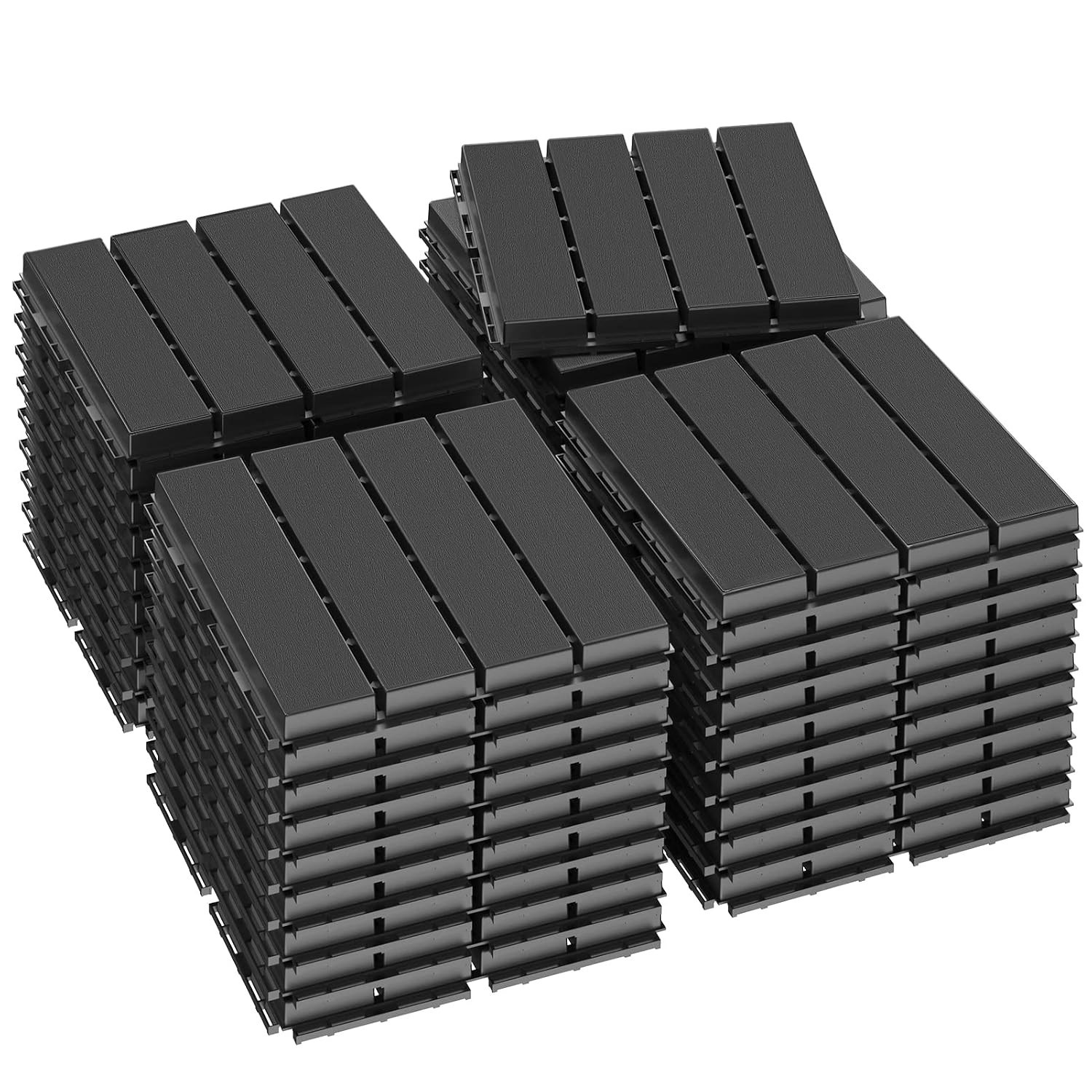 Plastic Interlocking Deck Tiles 36 Pack Waterproof Outdoor Flooring 12×12 Inches