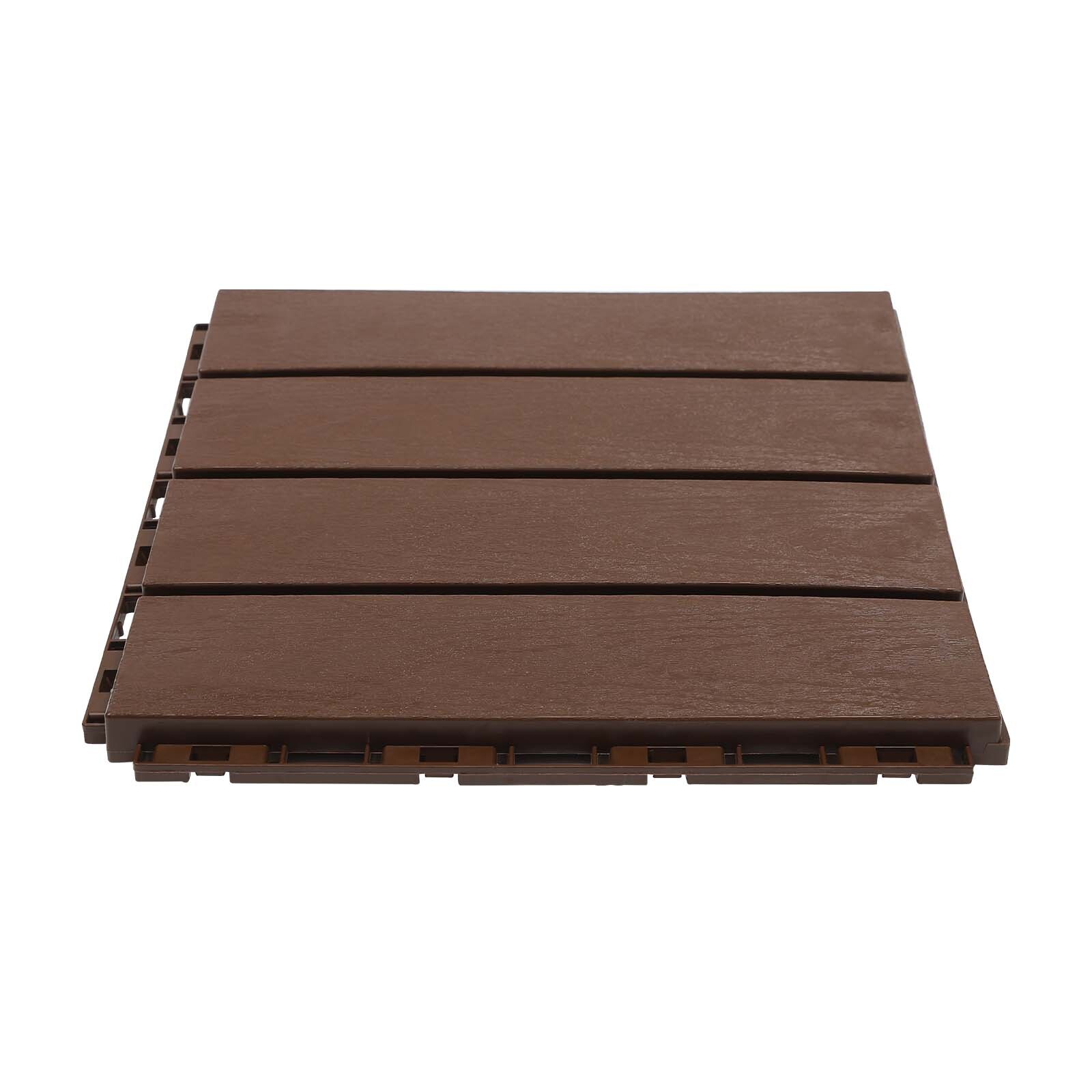 Balcony Flooring 12-Pack Interlocking Deck Tiles 12x12in Floor Tiles Flooring