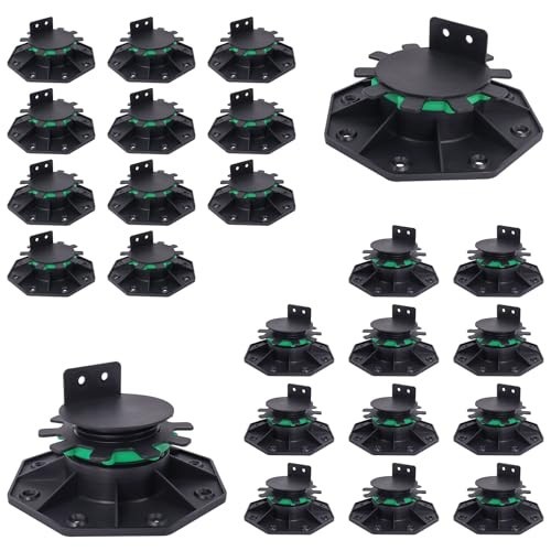 Adjustable Deck Support Pedestal with Fastener Ring, 24 Pack