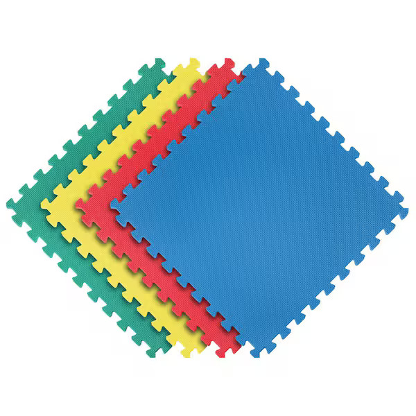 Multi-Purpose 24 in. x 24 in. Interlocking Multi-Color Foam Flooring Recyclamat