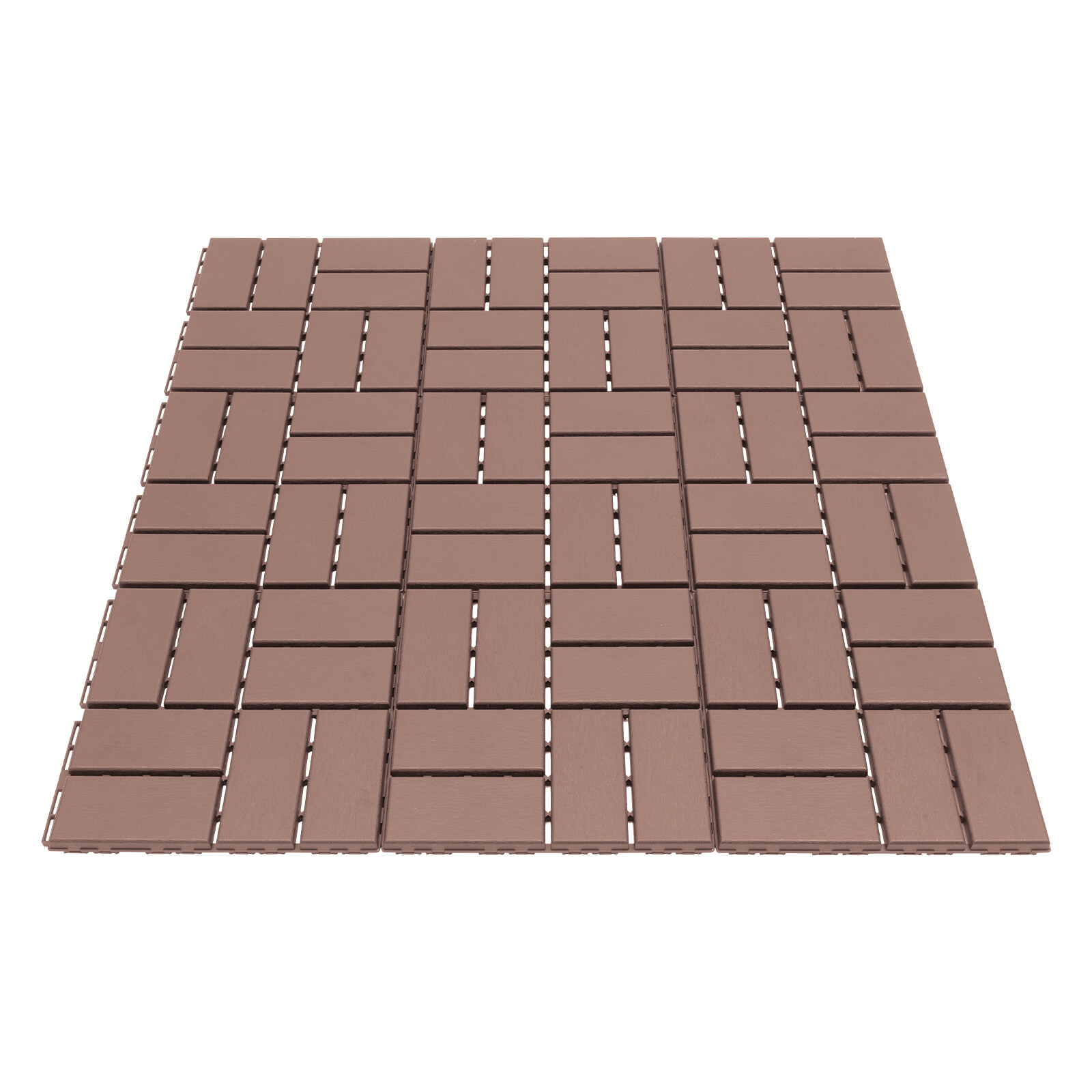 36Pcs Anti Warping Interlocking Wood Flooring Patio Deck Tiles Outdoor Balcony
