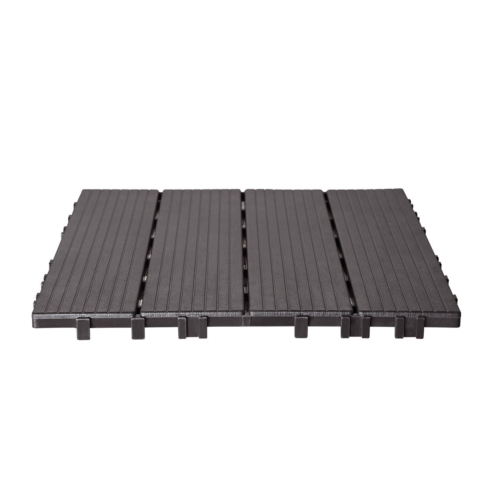 VEVOR 54pc Deck Patio Tile Interlocking Plastic Flooring Pavers 12×12” 54 sq.ft