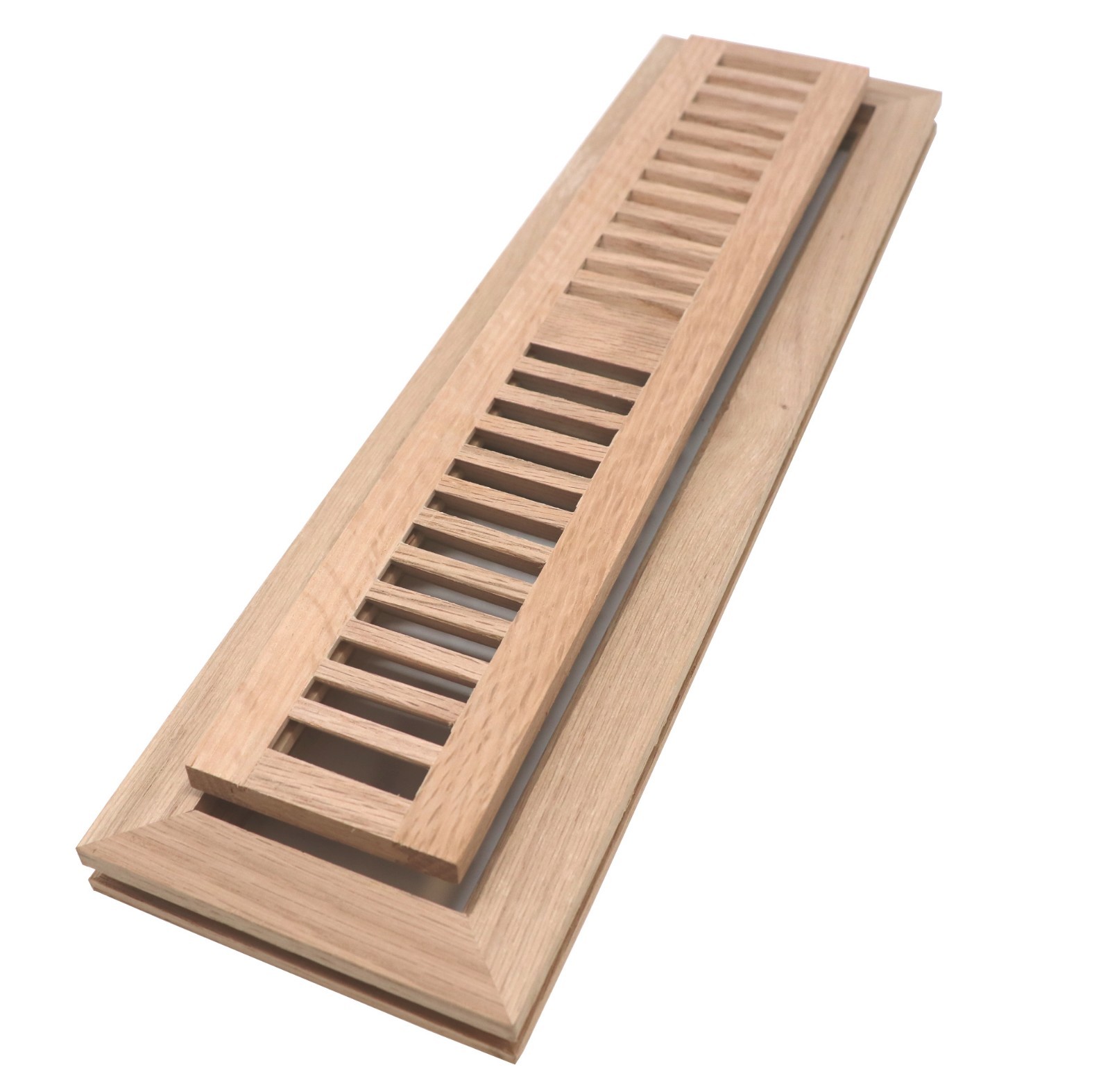 Red Oak 2 X 14 Wood Vent/Register – Flush Mount With No Damper