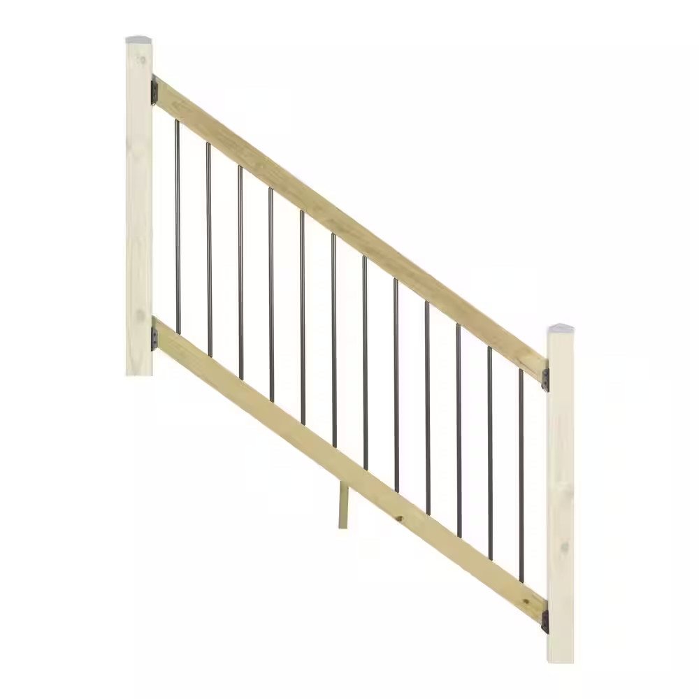 36 In. H X 70 In. W Pressure-Treated Southern Yellow Pine Wood Deck Stair Railin