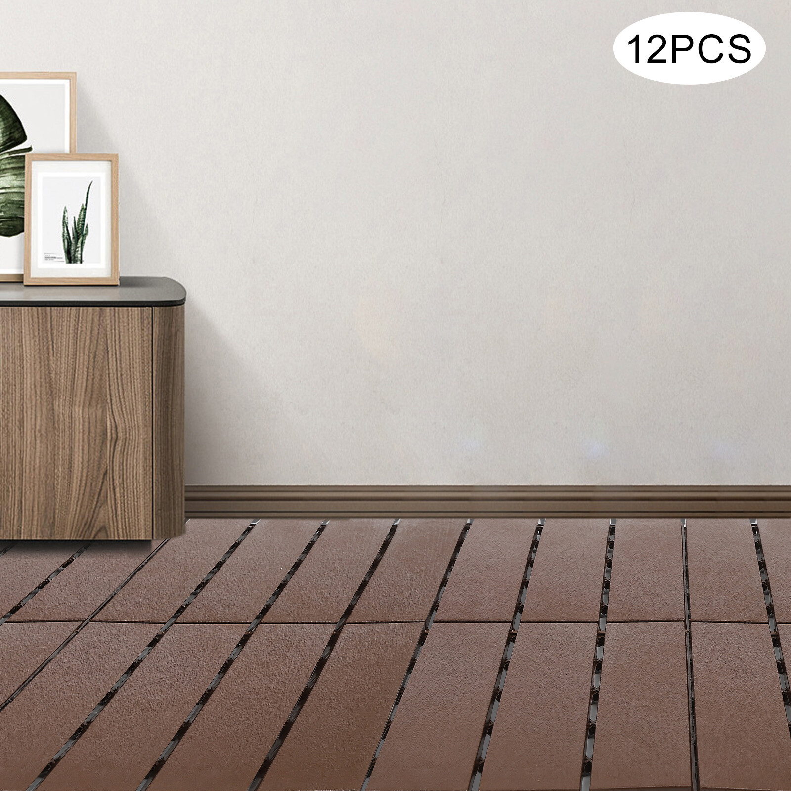 Balcony Flooring 12-Pack Interlocking Deck Tiles 12x12in Floor Tiles Flooring