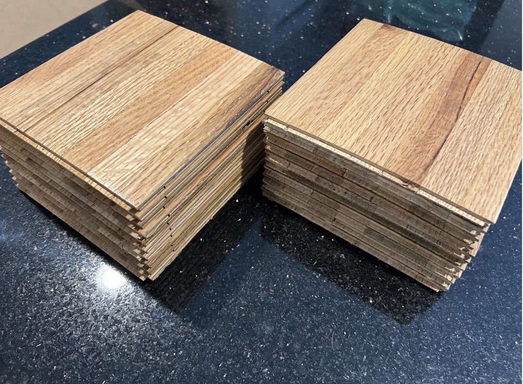 OAK PARQUET FLOOR: 20pcs 6″x6″x5/16″: Bruce Natural AHS100 5 Sq ft NEW!