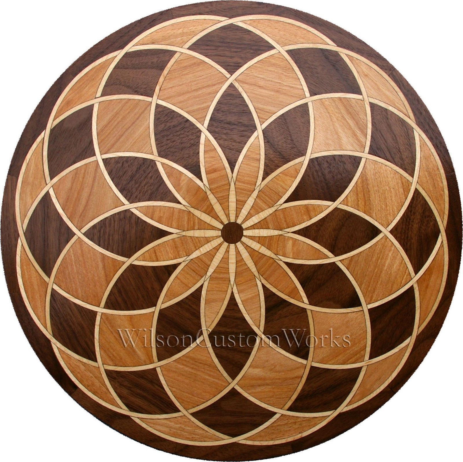 18″ Wood Floor Medallion Inlay 145 Piece Spyro Loop kit DIY Flooring Table Box