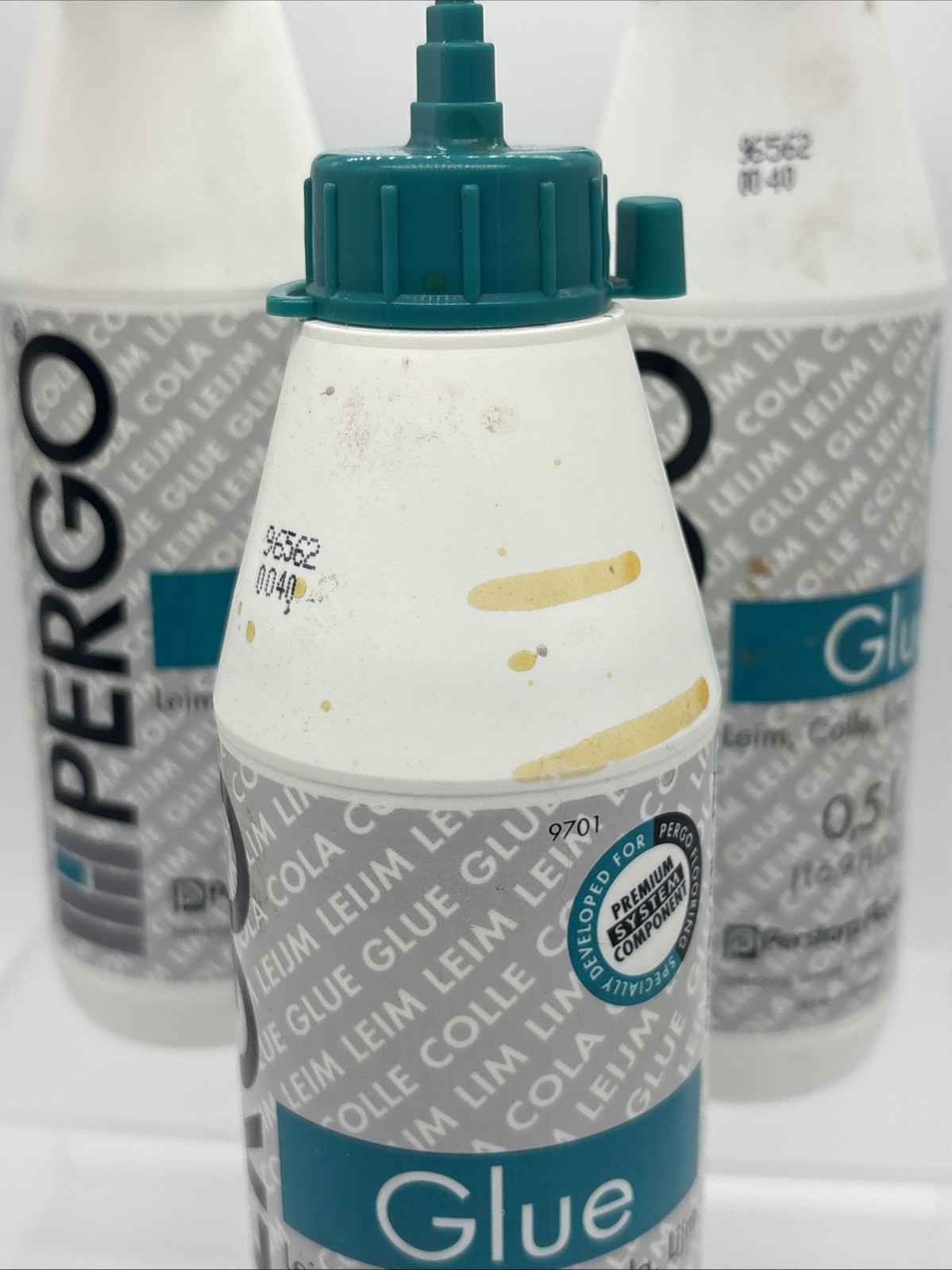 Pergo Perstorp Wood Flooring Glue Adhesive 16.9 Oz Lot Of 3 Used & New-See Desc