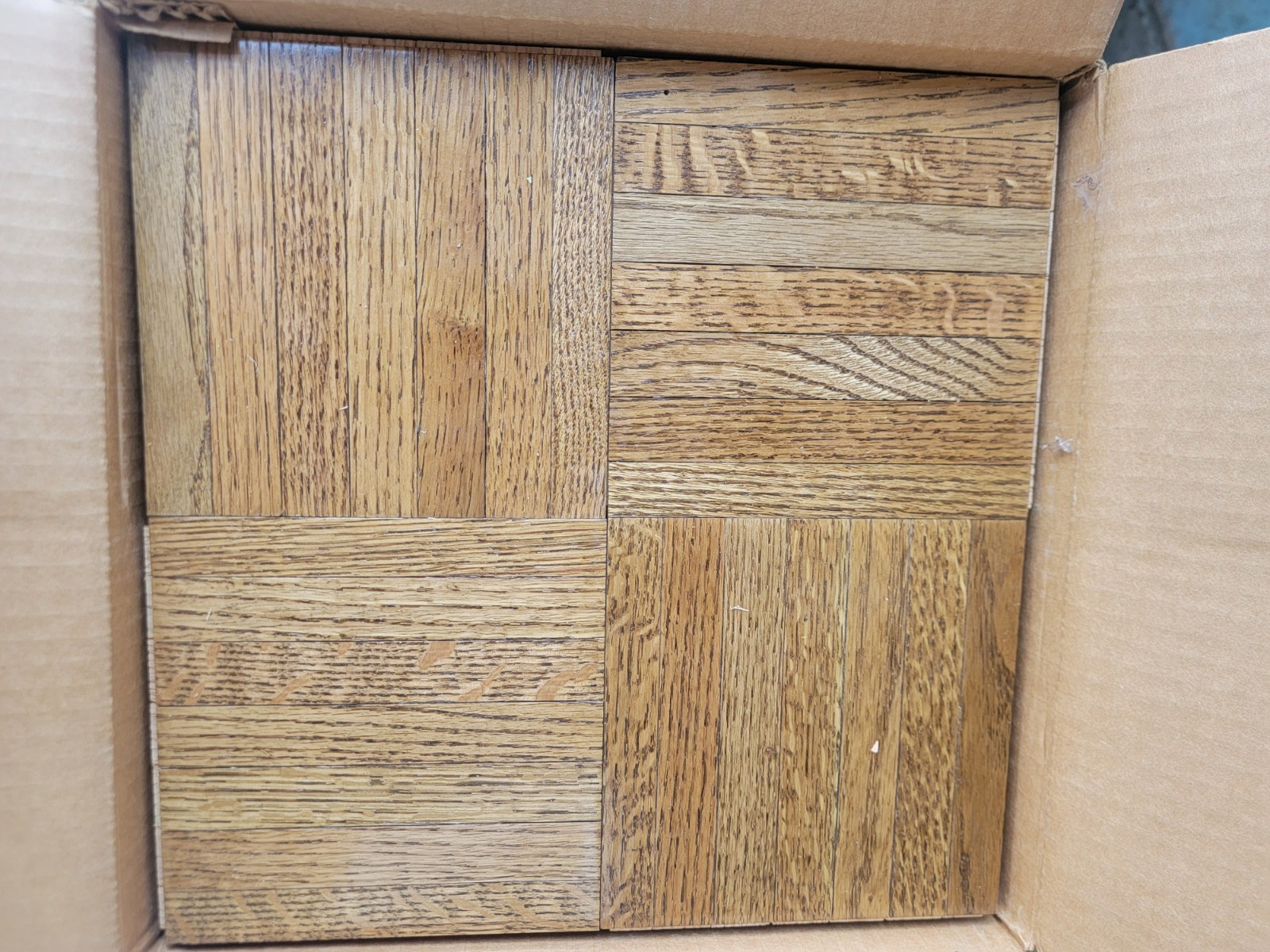 Hartco Solid Oak Parquet Flooring 12 X12 25 Sq Feet. New Old Stock