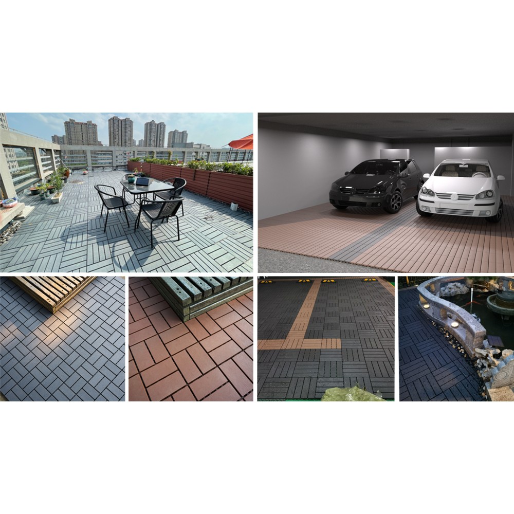 44Pcs Plastic Interlocking Deck Tiles Patio Deck Tiles,12″x12″ Square Waterproof