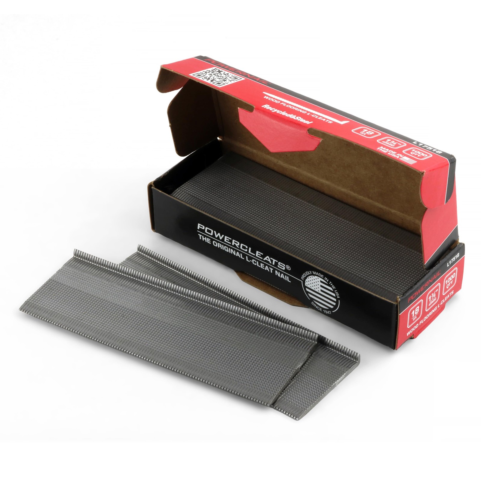 L175185 18-Gauge 1-3/4-Inch Length Powercleats L-Cleat Flooring Nails (5000ct)