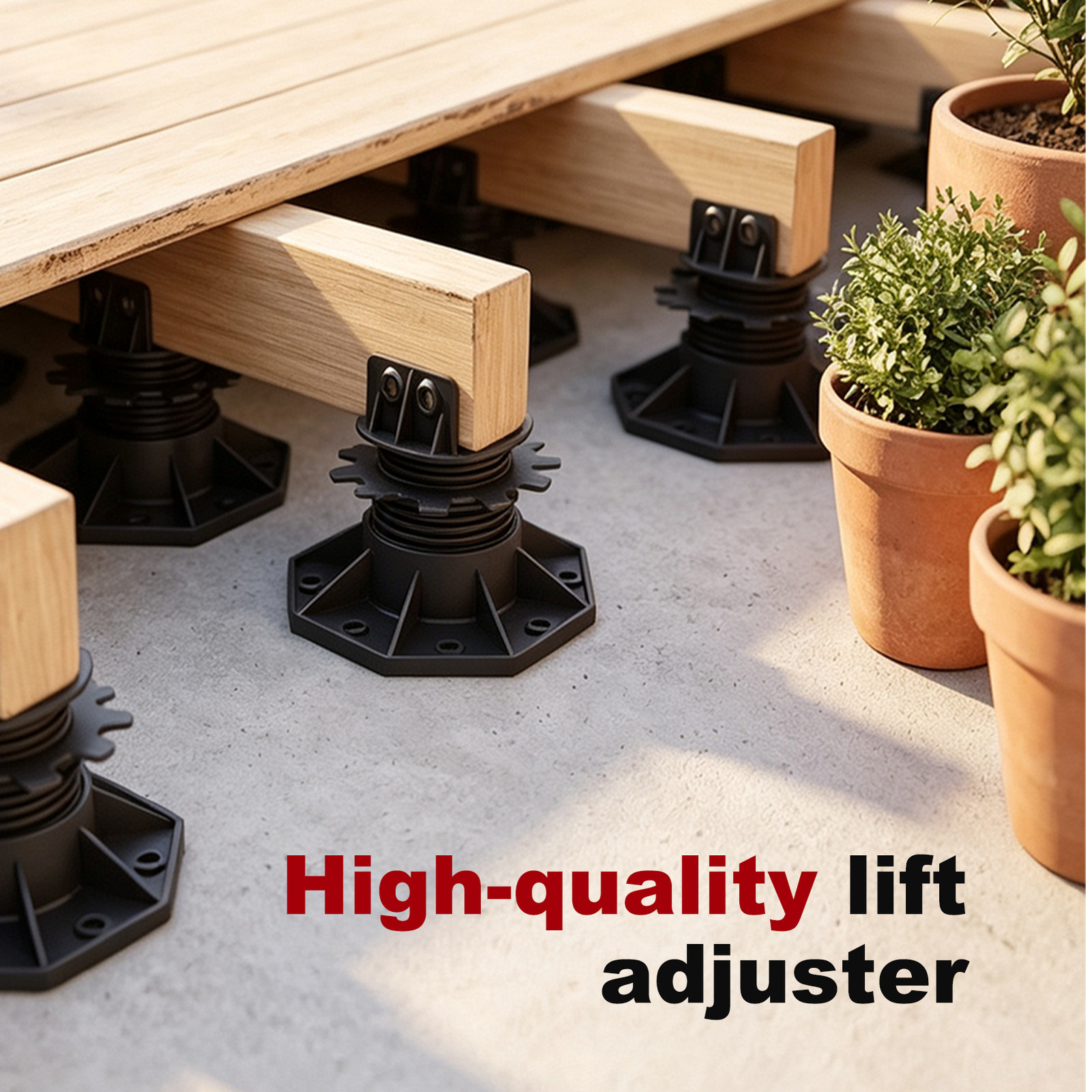 24Pack Adjustable Deck Support Pedestal Outdoor Floor Joist Support For Patio