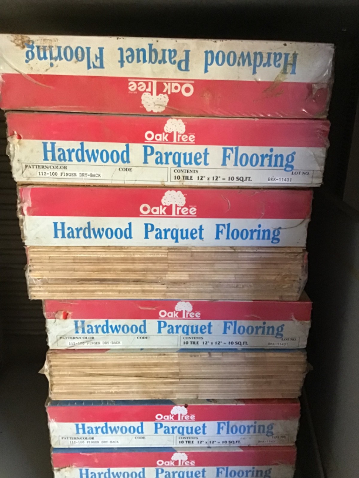 New Oak Tree Solid Parquet Hardwood 12×12 Tile Flooring 10 Sq. Ft. Lot of 16
