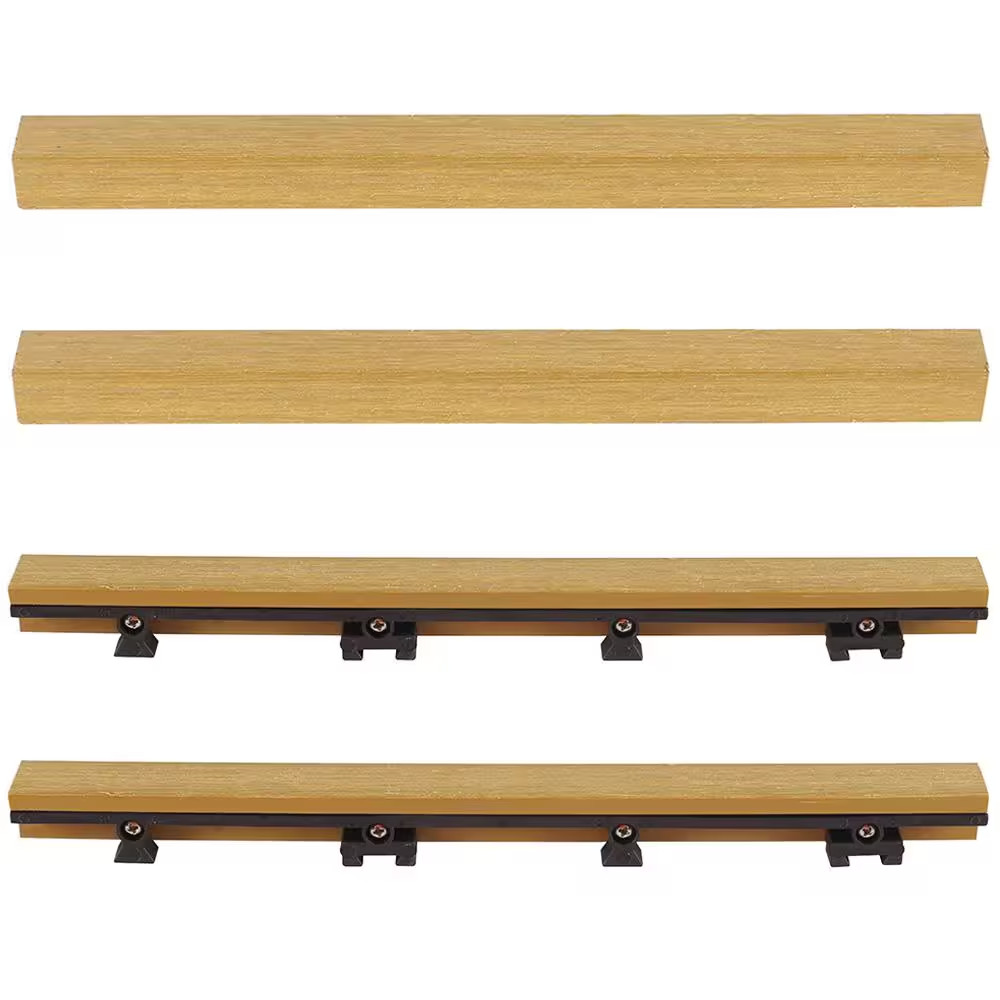 1/12 Ft. X 1 Ft. Quick Deck Composite Deck Tile Straight Trim in English Oak (4-