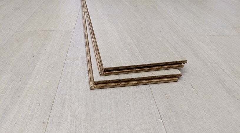 8″ Sample Piece – Ambient® Brushed Linen Floating Strand Bamboo Flooring