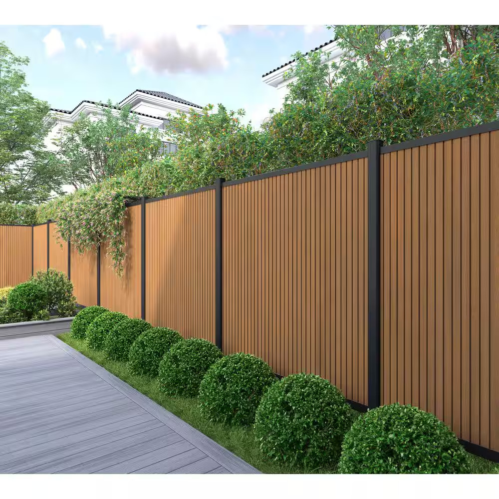 Ultraeasy 6 Ft. X 6 Ft. Peruvian Teak Composite European Style Vertical Fence Pa