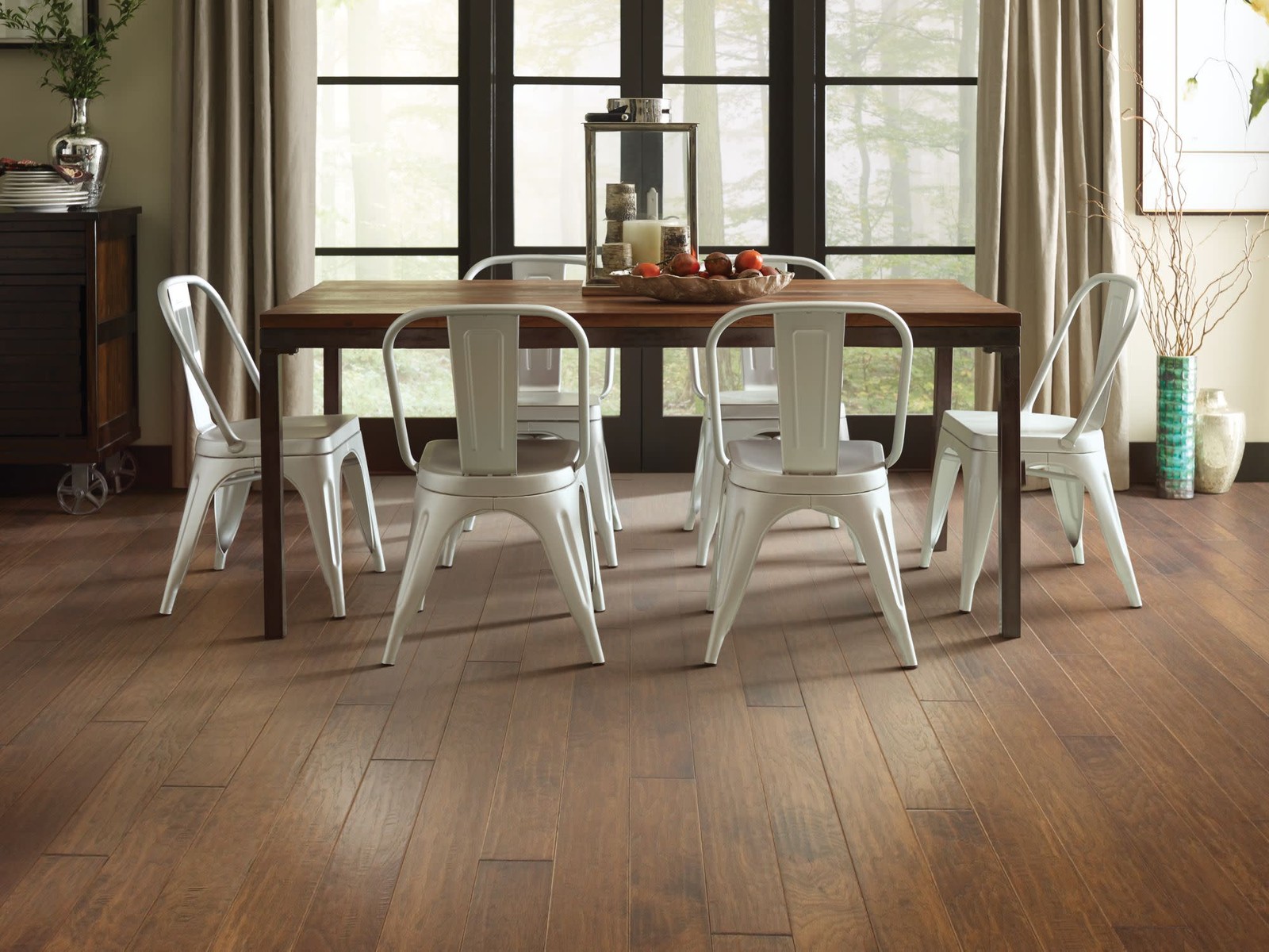 Shaw SW592 Fremont Hickory 5″W Heavy Scraped Engineered Hardwood – Weathered