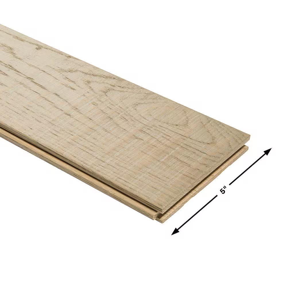 Pebble Beach French Oak 3/4 In. T X 5 In. W Distressed Solid Hardwood Flooring (